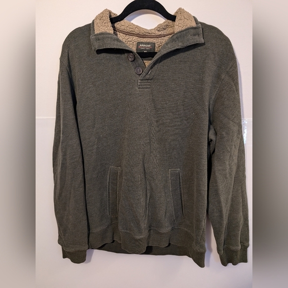 Men's Sweater Sweatshirt Olive Green size medium - Picture 1 of 3